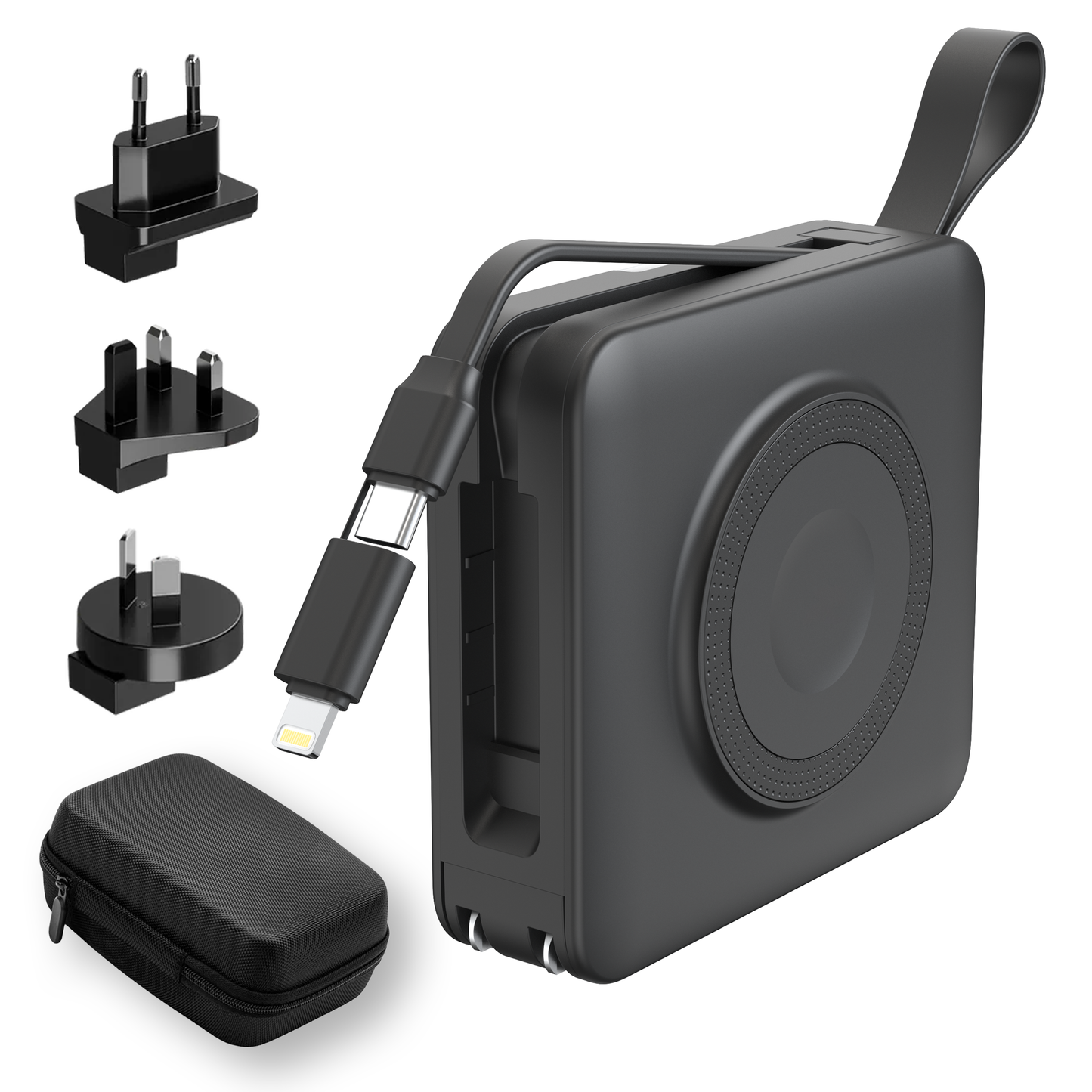 AFAR Universal Power Pack with MagSafe, USB C, Lightning, Apple AirPod and Apple Watch compatibility