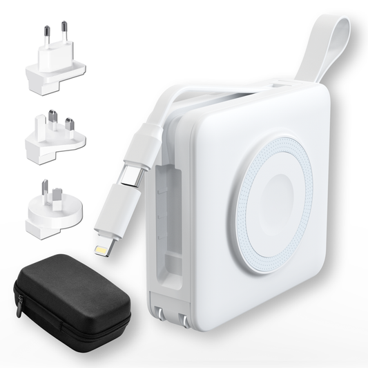 AFAR Universal Power Pack with MagSafe, USB C, Lightning, Apple AirPod and Apple Watch compatibility